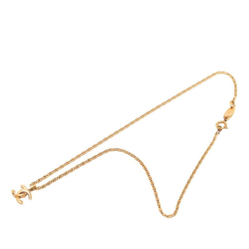 CHANEL Authentic Gold Logo Necklace - Picture 3 of 6